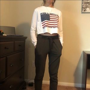 Denim and Supply white cropped sweater